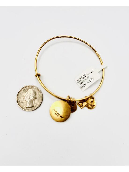 Alex and Ani NWT in box adjustable gold tone "Special Delivery" bangle - Picture 5 of 5